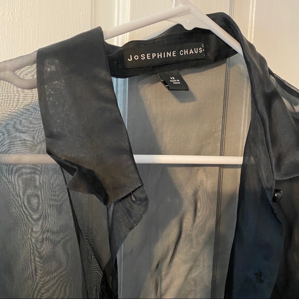 Silk See Through Button Down - image 2